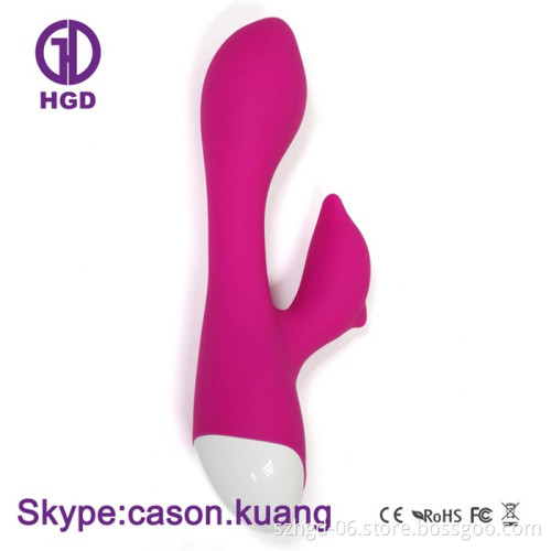 Multi-speed rechargeable female silicone g-spot vibrator adult sex toys